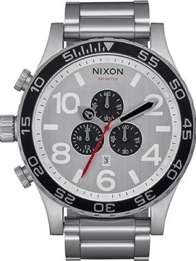 NIXON 51-30 CHRONO WATCHES IN BLACK AND ALL SILVER BNIB